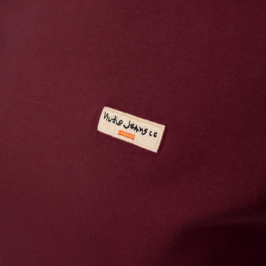 Alternative Image for ProductNudie Jeans Daniel T Shirt Burgundy3